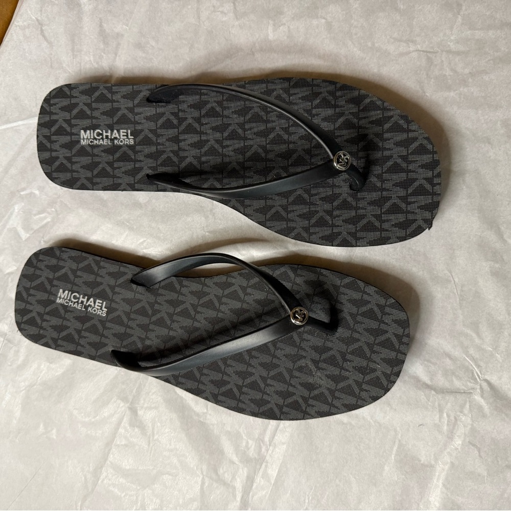 Michael Kors Black Designer Sandals - Picture 2 of 3
